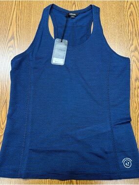 allbirds Navy Blue Mesh Racerback Tank